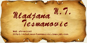 Mlađana Tešmanović vizit kartica
